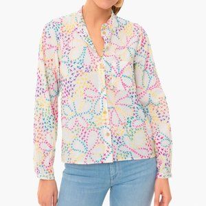 NWT Phoebe Blouse Floral Cross Stich